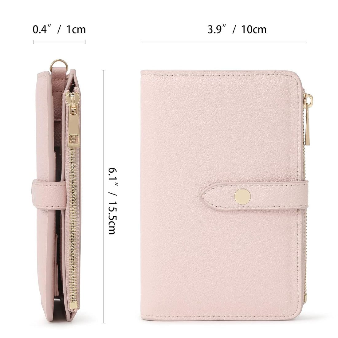 Passport Holder Cover, Lychii PU Leather Travel Wallet Case Organiser, Pink, Modern