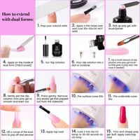Beetles Poly Nail Gel Extension Gel Kit for Builder Gel Nail Gel Nail Art Design Nail Extension Gel Nail Salon All-in-One French Kit Easy DIY at Home