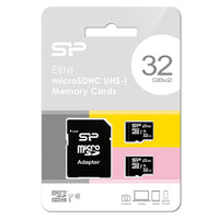 Silicon Power Elite 32GB MicroSD Card with Adapter (2 MicroSD + 1 Adapter)