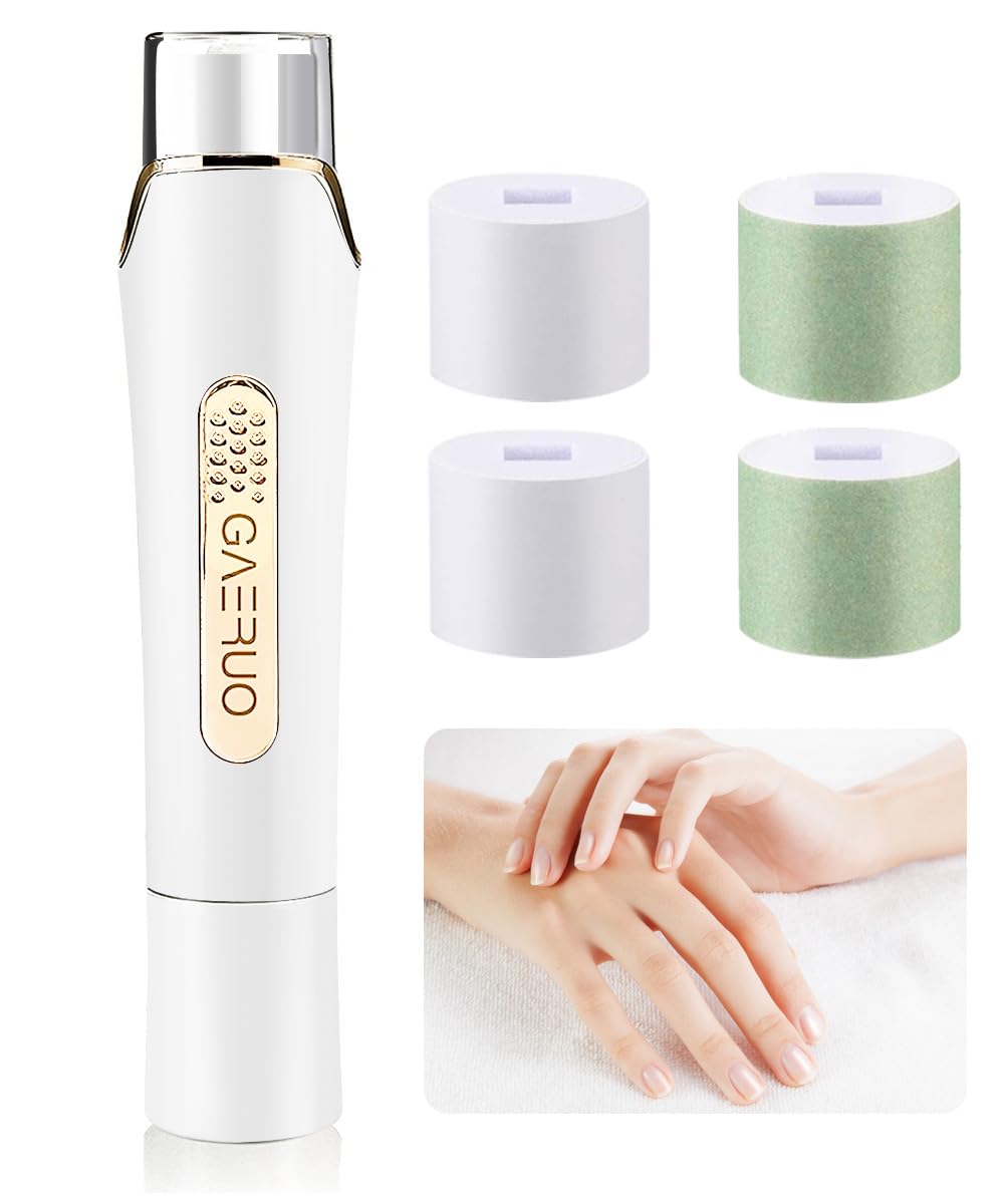 Premium Electric Manicure Pedicure Tool, Rechargeable Nail Buffer and Polisher, Easily File and Shine Fingernails, Toenails for Naturally Beautiful Looking Nails (Standard Package)