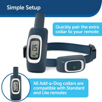 PetSafe Add-A-Dog Remote Training Collar ââ‚¬â€œ Smaller Version for Small or Medium Dogs ââ‚¬â€œ Choose from Tone, Vibration, or 15 Levels of Static Stimulation ââ‚¬â€œ Waterproof and Durable ââ‚¬â€œ Rechargeable