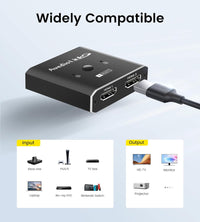 avedio links 8K HDMI 2.1 Switch, Ultra HD 4K@120Hz Bi-Directional Switcher 2 in 1 Out, HDMI Splitter 1 in 2 Out (Single Display) Support High Speed 48Gbps 8K@60Hz for PS4/PS5, Xbox Series X