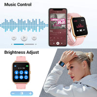 CanMixs Smart Watch for Android Phones iOS Waterproof Smart Watches for Women Men Sports Digital Watch Fitness Tracker Heart Rate Blood Oxygen Sleep Monitor Touch Screen Compatible Samsung iPhone