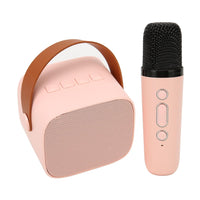 Mini Portable Karaoke Machine, Speaker Mic Set HD Stereo Rechargeable 6 Sound Effects for Kids for Party ()