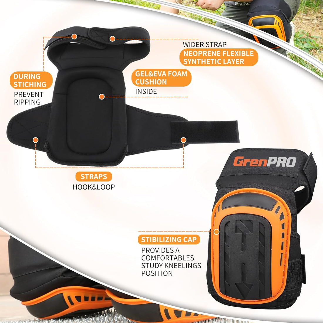 GRENPRO Knee Pads for Work