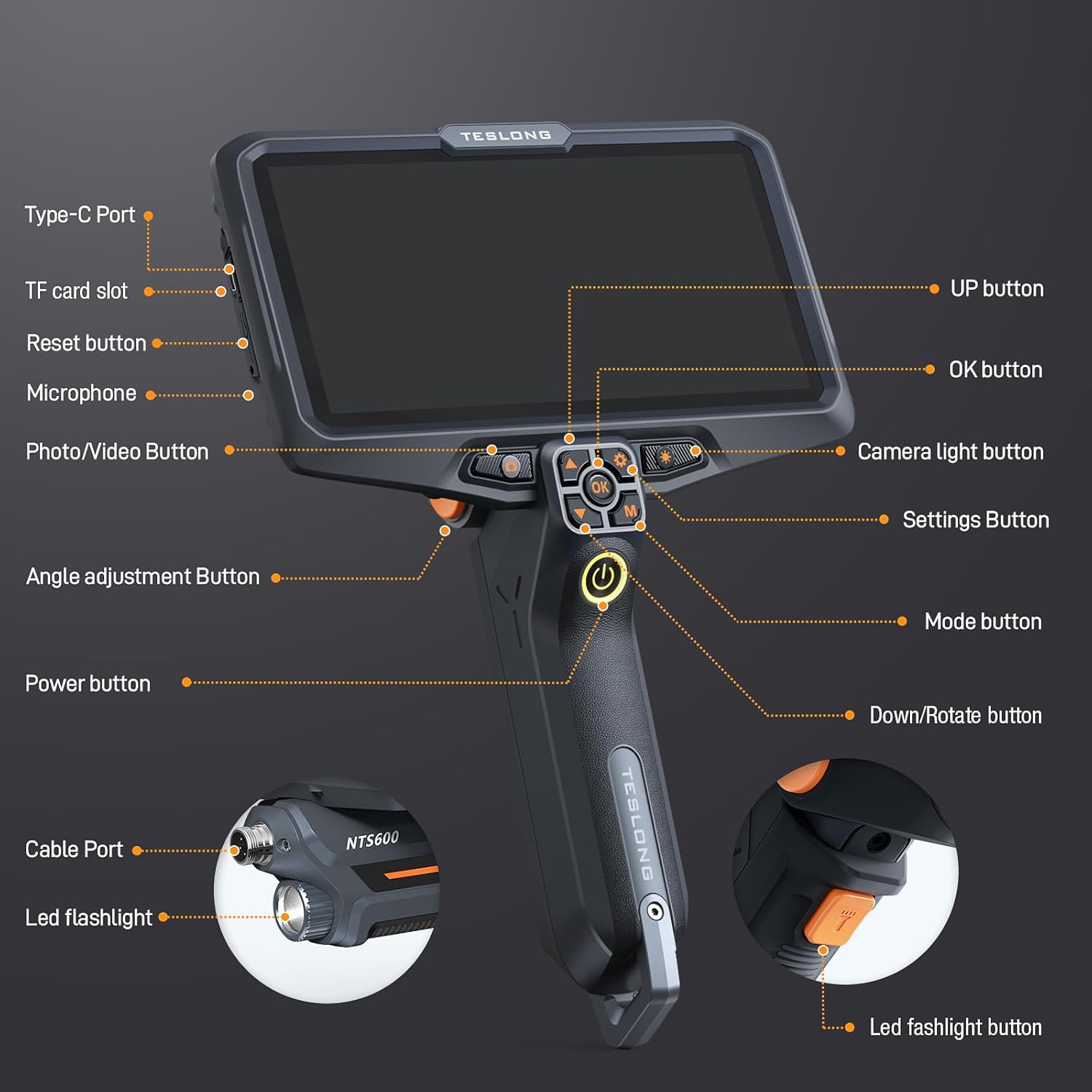 Teslong Ultra-Thin 3.9mm Industrial Endoscope with Lights – Feature Highlight
