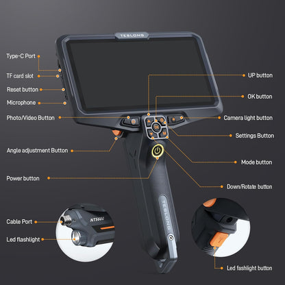 Teslong Ultra-Thin 3.9mm Industrial Endoscope with Lights – Feature Highlight