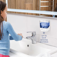 KESTERRA Automatic Soap Dispenser, 34oz/1000ml Battery Powered Hand Soap Dispensera, Wall Mount Soap Dispenser with Motion Sensor for Home Kitchen Bathroom Commercial, White