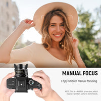 NEEWER 35mm f1.1 APS-C Large Aperture Manual Focus Prime Lens Compatible with Sony E Mount Cameras A7III A7 A7S A7R II A7S II A9 A7R IV A9 II A7S III A7C A7R V A1 FX30 ZV-E10 A6400 A6600