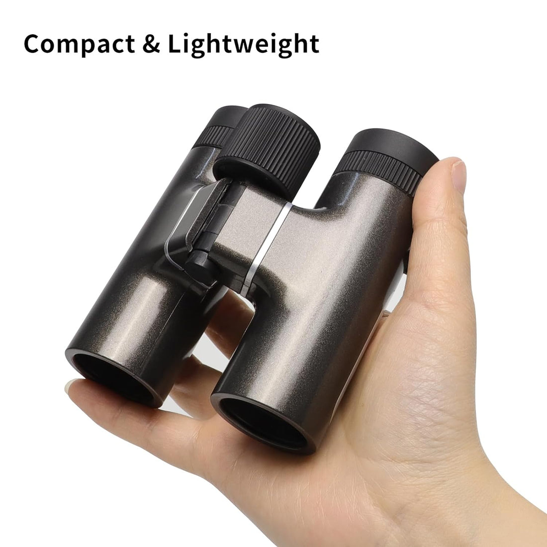Small Compact Binoculars for Adults and Kids, 8x21 Lightweight Mini Foldable Binoculars, Pocket Binoculars for Bird Watching, Sightseeing, Travel, Hiking, Opera Concerts, Football Games(Black)