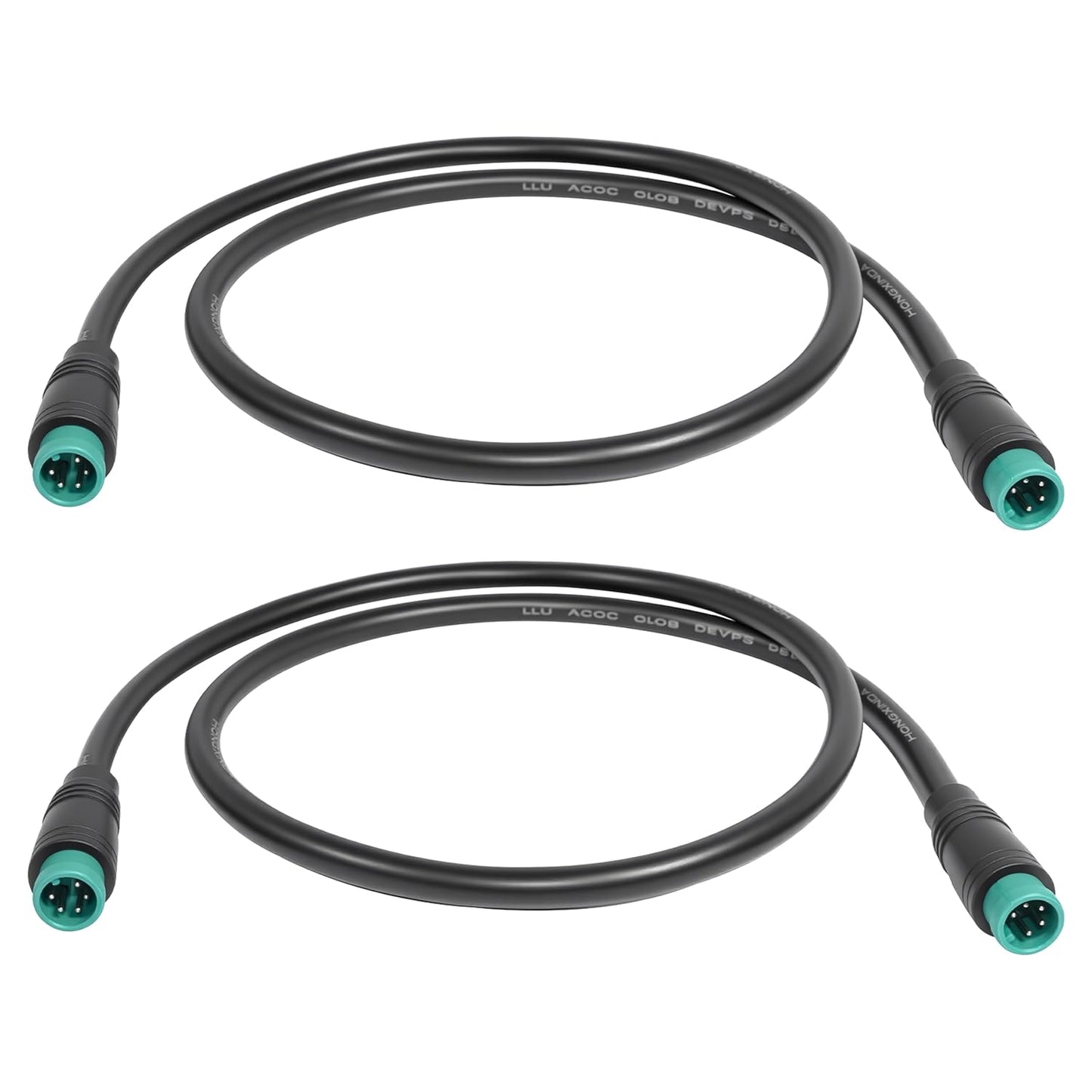 2PCS 5 Pin Male to Male Ebike Extension Cable for Julet – Front View