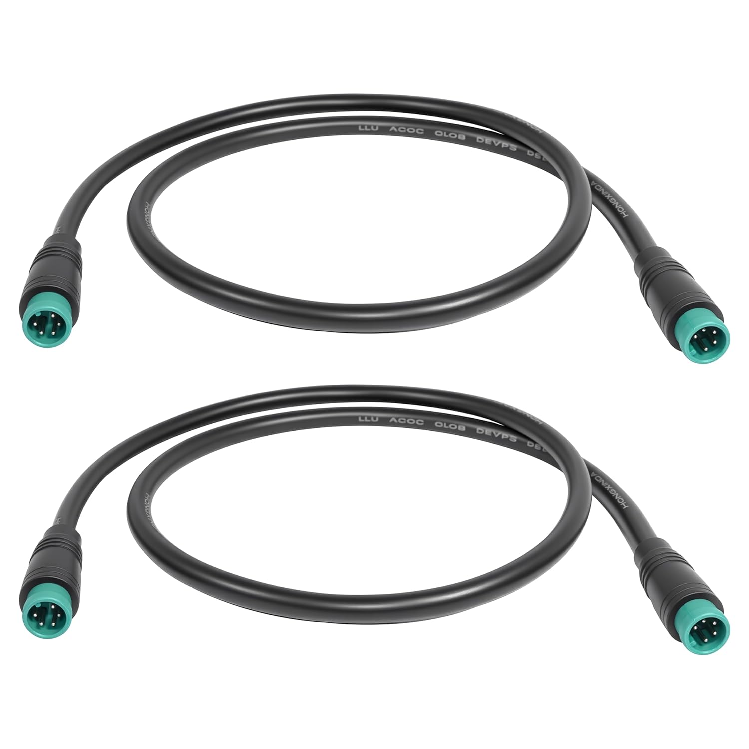 2PCS 5 Pin Male to Male Ebike Extension Cable for Julet – Front View