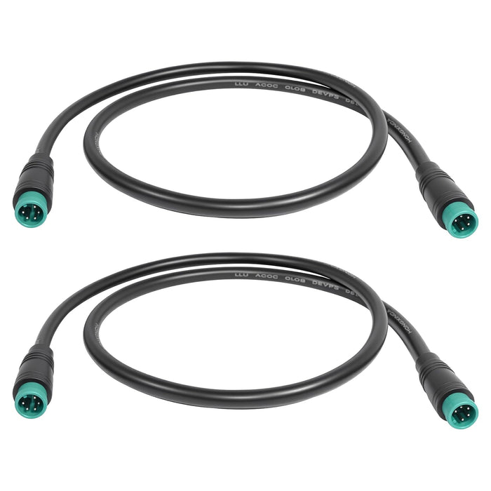 2PCS 5 Pin Male to Male Ebike Extension Cable for Julet – Front View