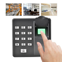 Biometric Attendance Machine, Biometric Fingerprint Password Time Attendance Machine Waterproof RFID Reader Fingerprint Door Access Control for Offices, Factories, Hotels, Schools, etc. (ID)