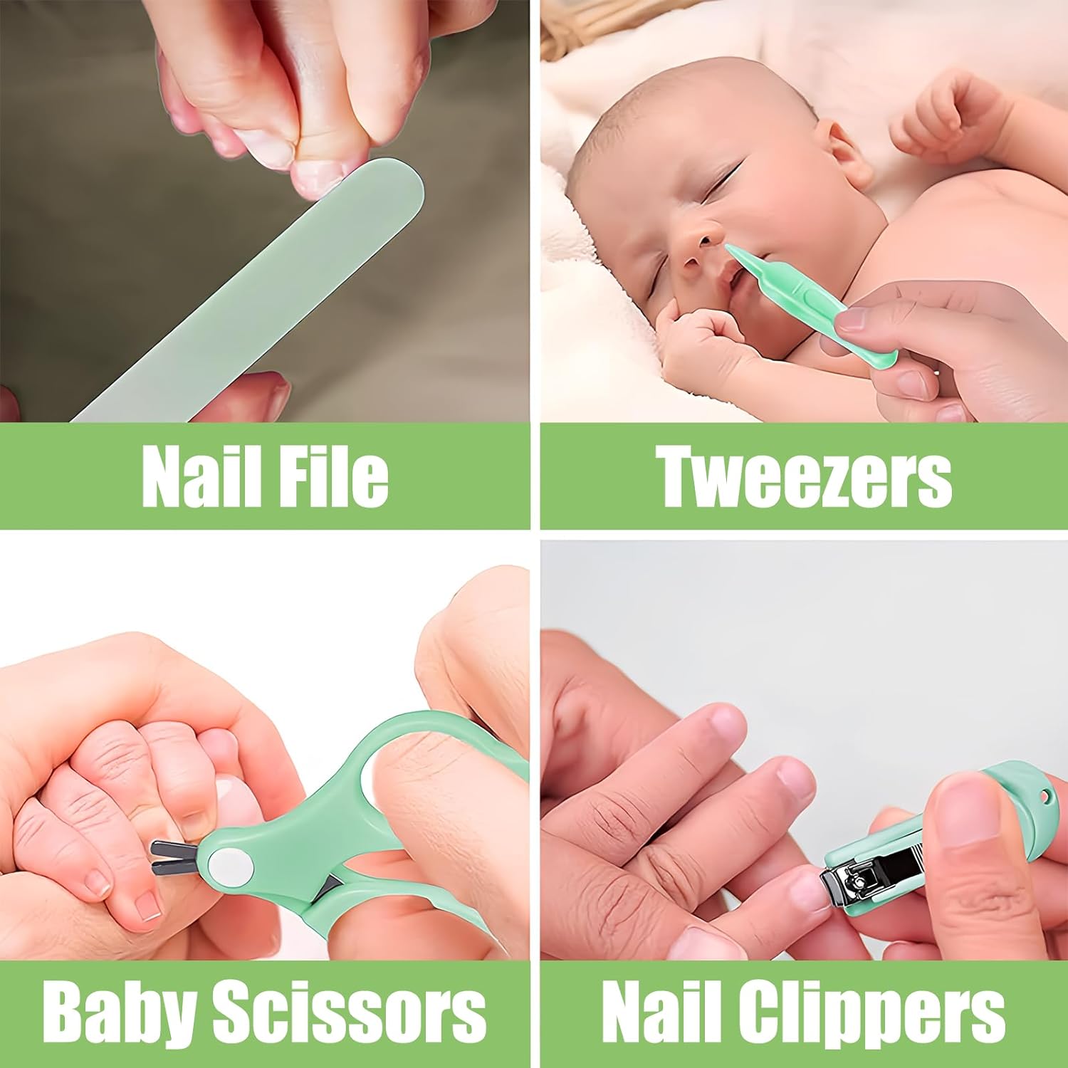 Nasal Aspirator for Baby Electric Nose Aspirator for Toddler Baby Nose Aspirator Adjustable 6 Levels of Suction Automatic Nose Cleaner with Nail Clippers, Scissors, Nail Files, Tweezers for Newborns