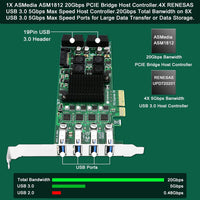 FebSmart 4 Channel 8 Ports PCI Express Superspeed USB 3.0 Card,4 Dedicated 5Gbps Channels 20Gbps Total Banwidth,Build in Self-Powered Technology,No Need Additional Power Supply (FS-4C-U8S-Pro)