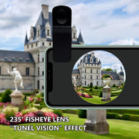 Fisheye Lens 235° Phone Camera Lens, Fish Eye Lens for iPhone 14 13 12 X XR Pixel Samsung Smartphone,Clip on Cell Phone，Funny Photos