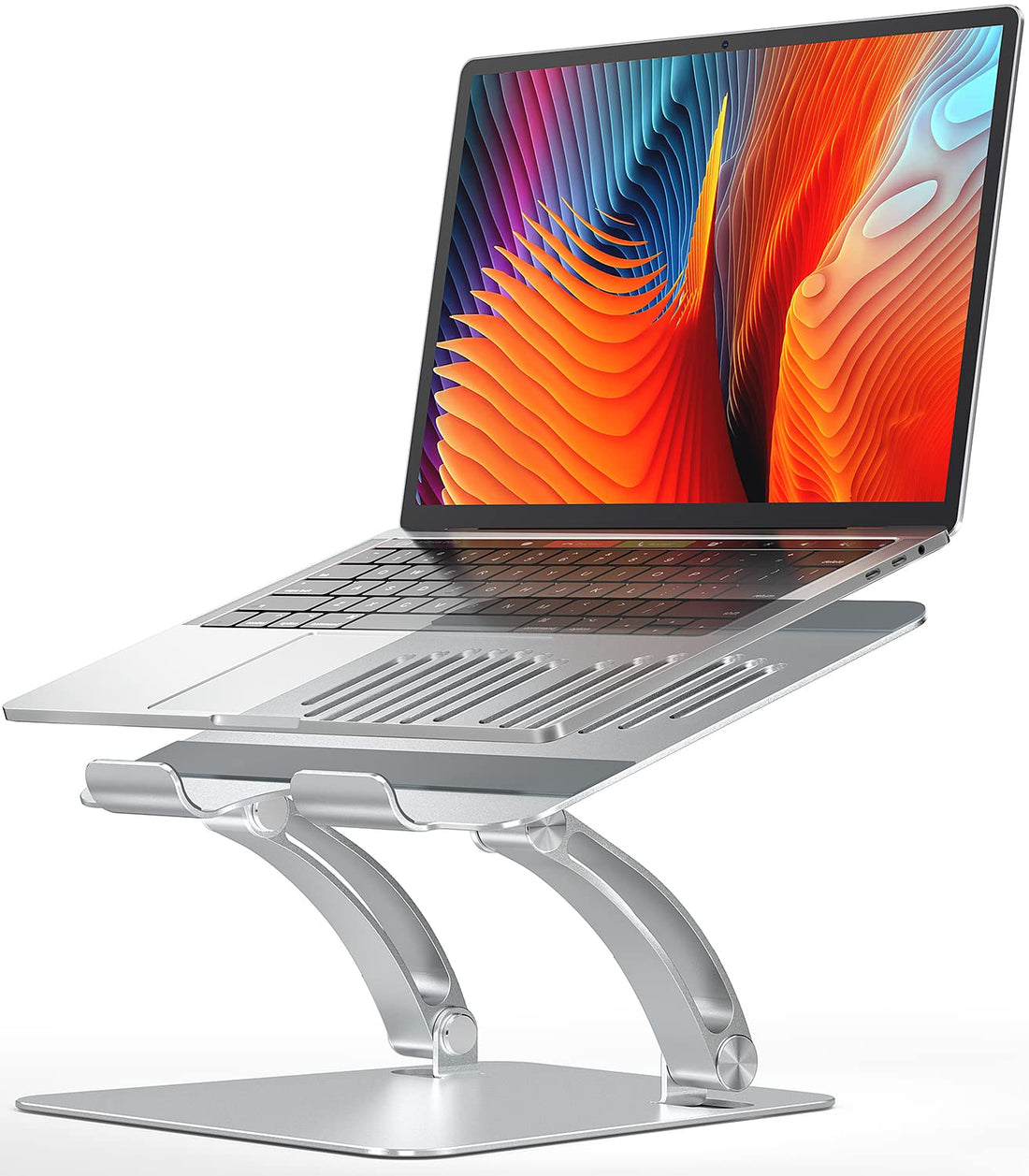Adjustable Laptop Stand for Desk, Nulaxy Ergonomic Portable Laptop Stand Up to 10.6" with Heat-Vent , Laptop Riser Supports Upto 11Lbs, Compatible with MacBook Pro All Laptops 11-16"(Silver)
