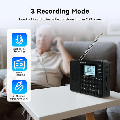 Retekess V115P Portable Shortwave Radio – Close-up Detail
