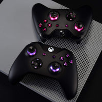 eXtremeRate Multi-Colors Luminated D-pad Thumbsticks Start Back ABXY Buttons (DTF) LED Kit for Xbox One Standard, Xbox One S X Controller 7 Colors 9 Modes Button Control with Classical Symbols Buttons