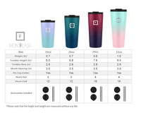 IRON °FLASK Classic Tumbler 2.0 - 24 Oz, 2 Lids (Straw/Flip), Vacuum Insulated Stainless Steel Bottle, Modern Double Walled, Simple Thermo Travel Mug, Hydro Water Metal Canteen - Rose