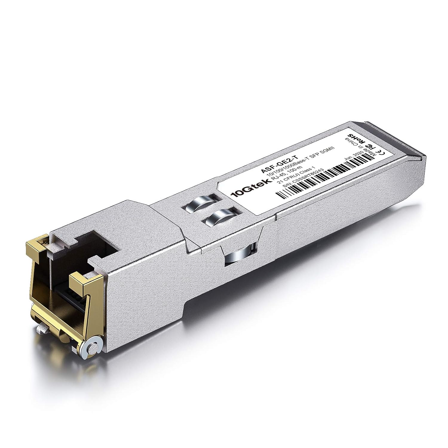 10Gtek for Cisco Compatible GLC-T/SFP-GE-T 10/100/1000BASE-T SFP Transceiver RJ45 Auto-Negotiation Mini-GBIC Copper SFP Module 100m