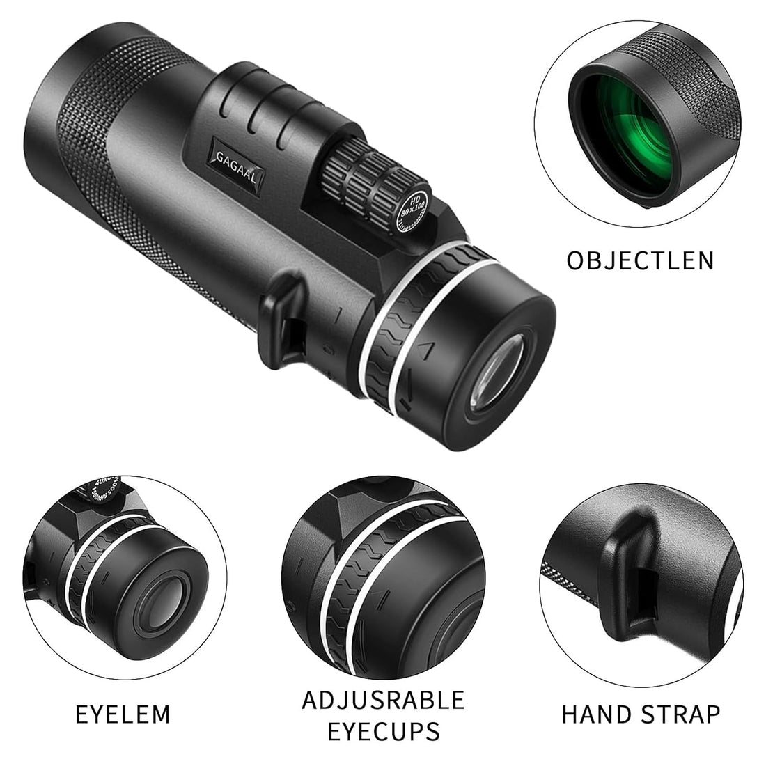 40x60 Monocular-Telescope High Powered Monocular for Adults Monocular for Smartphone Adapter Monocular Telescope Hunting Wildlife Bird Watching Travel Camping Hiking