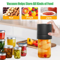 Electric Mason Jar Vacuum Sealer - Vacuum Sealer for Jars, Electric Vacuum Sealer for Mason Jars, Canning Jar Sealer with Regular and Wide Mouth Mason Jars Lids