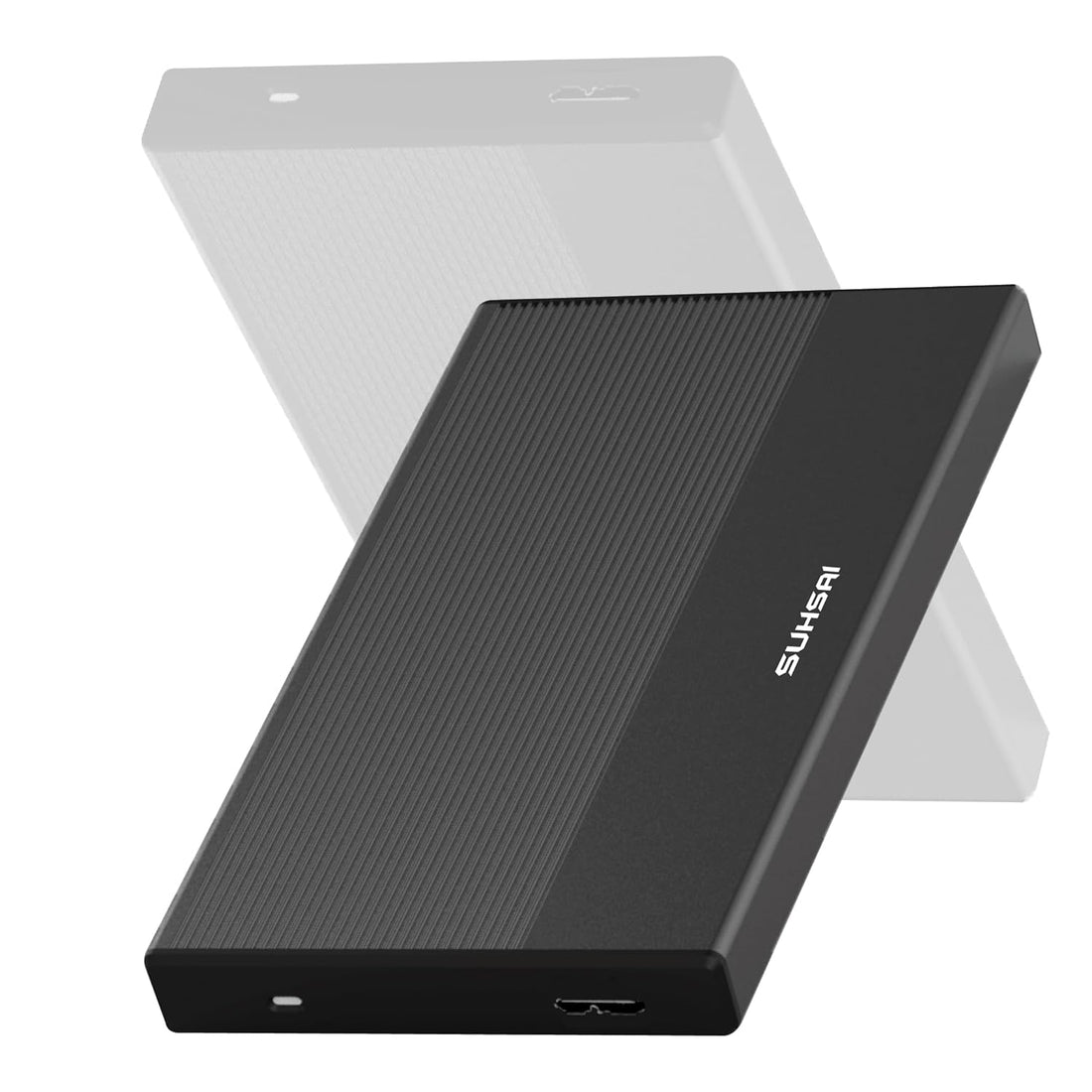 SUHSAI External Hard Drive 500GB USB 3.0 Portable Hard Disk Storage & Memory Expansion HDD, Backup External Hard Drive for Laptop Computer, MacBook, and Desktop (Dark Black)