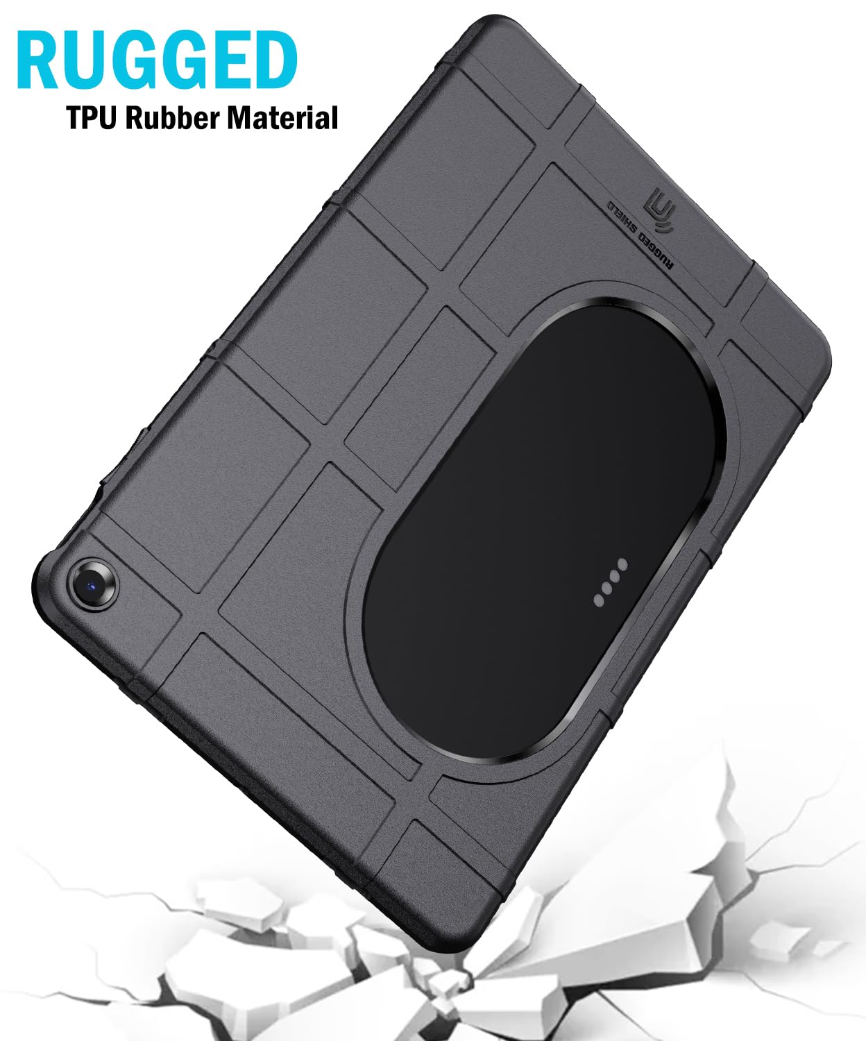 Case for Google Pixel Tablet (2023), Nakedcellphone Special Ops Tactical Armor Rugged Shield Protective Cover [Anti-Fingerprint, Matte Grip Texture, Dock Compatible] - Matte Black