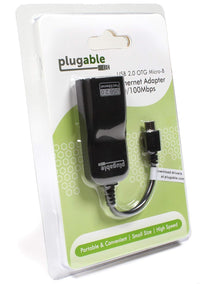 Plugable USB 2.0 OTG Micro-B to 10/100 Fast Ethernet Adapter for Windows Tablets & Raspberry Pi Zero (ASIX AX88772A chipset)