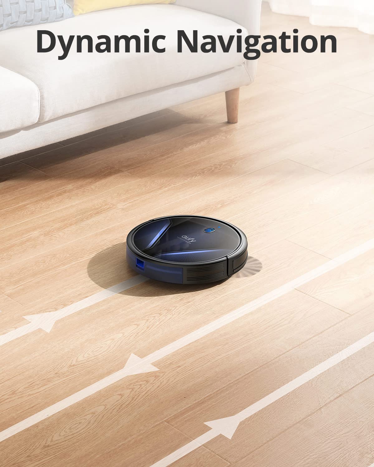 Eufy by Anker, Robovac G20, Robot Vacuum, Dynamic Navigation, 2500 Pa Strong Suction, Ultra-Slim, App, Voice Control, Compatible with Alexa, Ideal for Hard Floors & Pet Hair, Black