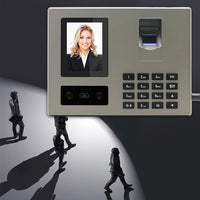 Time Clocks for Employees Small Business, Face Recognition Biometric Fingerprint Attendance Machine, Office Time Card Machine with PIN Punching, Time Attendance Clock (US Plug)
