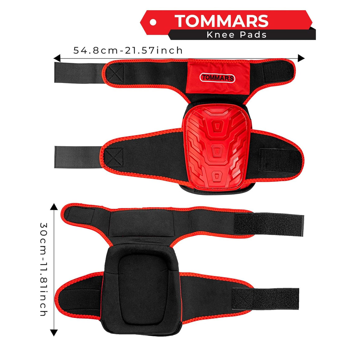 TOMMARS Professional Knee Pads RED