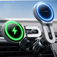 LISEN for MagSafe Car Mount Charger, 15W Wireless Charger for Car Magnetic Phone Holder Mount, Universal Phone Mount Holder for Car Vent Wireless Charer Fits iPhone 14 13 12 Magsafe Case