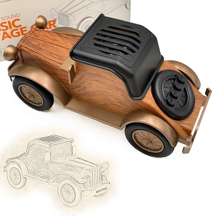 Classic Bluetooth Speaker Retro Vintage Car Model Home Decor High Fidelity Sound