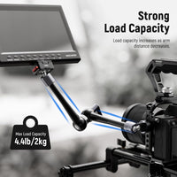 NEEWER 11" Magic Arm Camera Mount with Quick Release Plate & Dual 360° Ball Heads, Aluminum Articulating Arm for DSLR Action Camera Monitor Video Light Compatible with SmallRig Cage, UA032