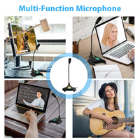 NexiGo USB Computer Microphone, Desktop Microphone with Adjustable Gooseneck and LED Indicator, Compatible with Windows/Mac/Laptop/Desktop, Ideal for YouTube, Skype, Zoom, Gaming Streaming