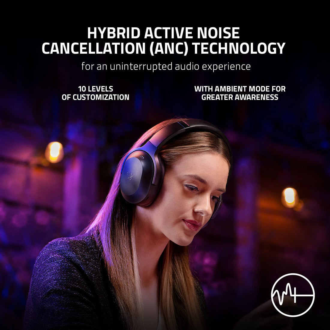Razer Barracuda Pro Wireless Gaming&Mobile Headset (Pc,Playstation,Switch,Android,iOS):Hybrid ANC- 2.4Ghz Wireless+ Bluetooth- THX Aaa-50Mm Drivers- Mic-40Hr Battery-Black-Rz04-03780100-R3M1,Over Ear