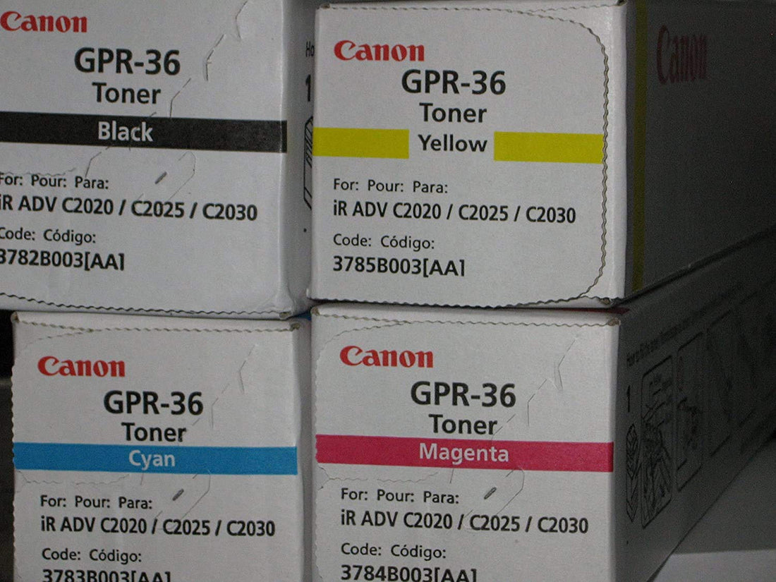 Canon GPR-36 Toner Cartridge Set OEM 3782B003AA. 3783B003AA. 3784B003AA. 3785B003AA