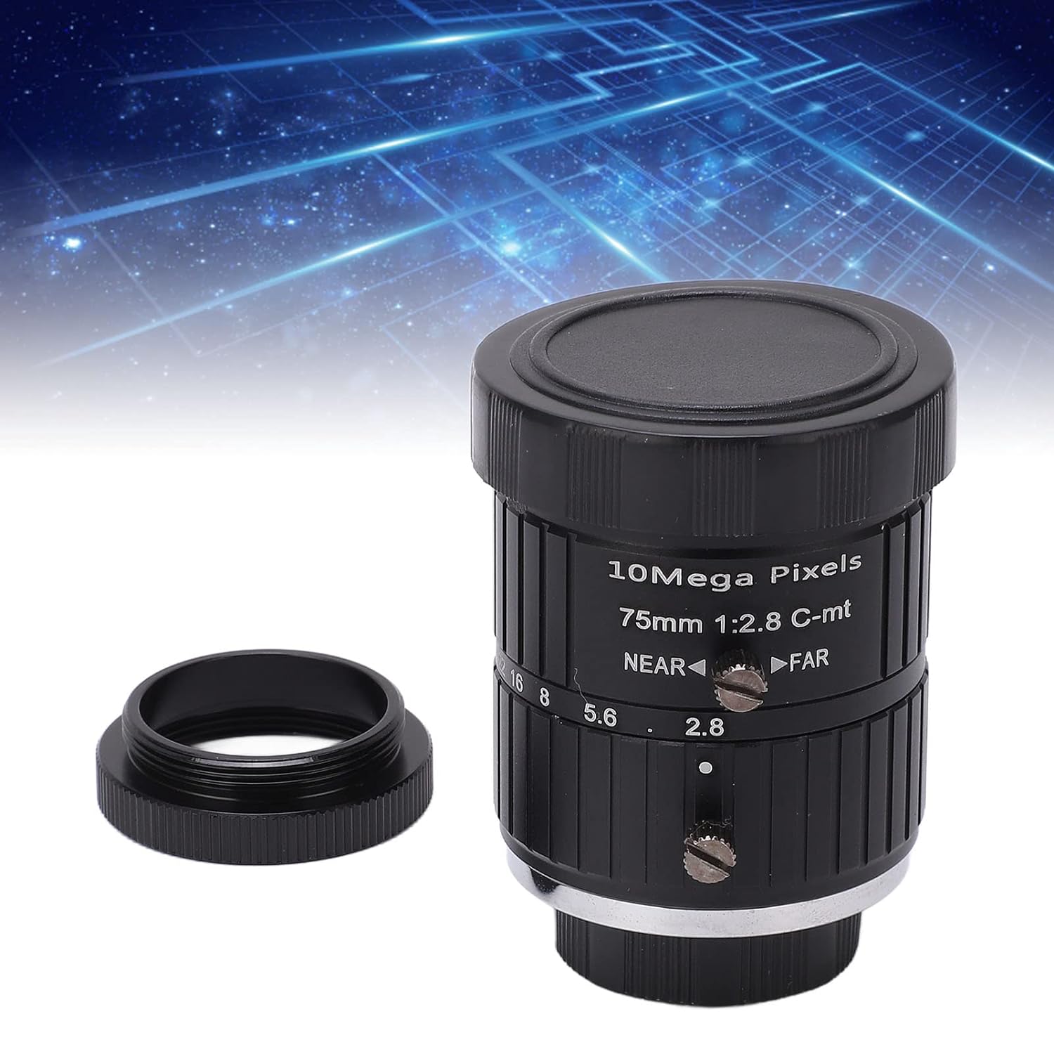10MP HD Network Camera Lens 75mm Focus Length Manual Aperture Industrial Lens C Mount