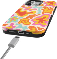 Casely Designed for iPhone 15 Pro Case | Color Splash | Abstract Retro Floral Bold Case | Compatible with MagSafe