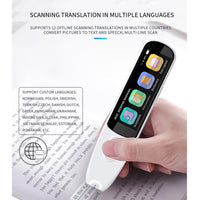 Upgraded Translation Scanning Pen Record Black Scan Reader Pen Dictionary Pen Scanning Smart Scanner Translator Device for Language Learners Read Business Travel 125 Language… (White)