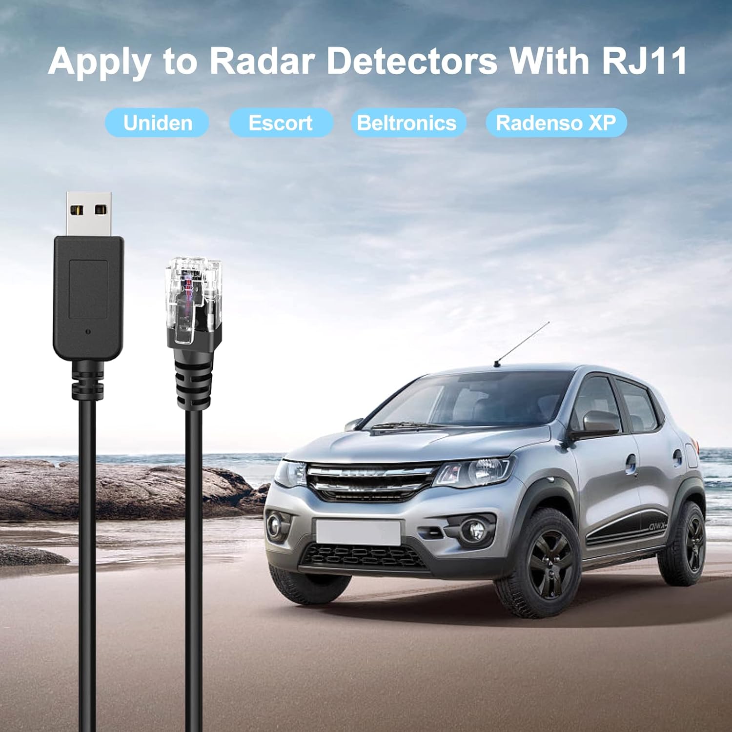 Radar Detector Power Cable (RJ11-3.3ft)