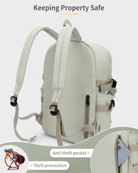 coofay Casual Backpack School Backpack, A-grey Green