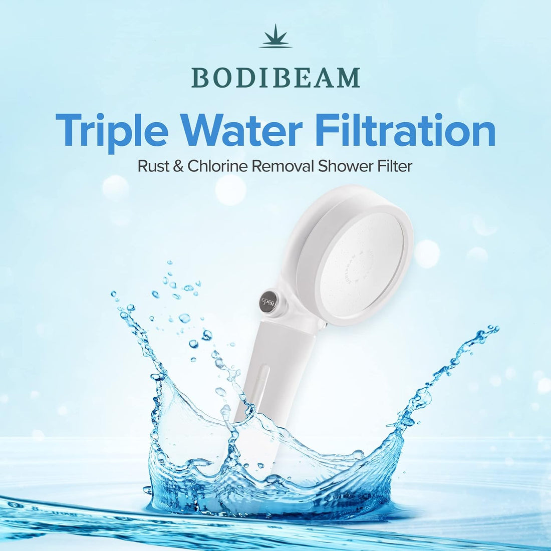 BODIBEAM Handheld Vitamin C Korean Shower Head Filter for Hard Water, Vitamin Shower Head, Shower Head with Filter, Soft Water Filter Shower Head, Easy Installation