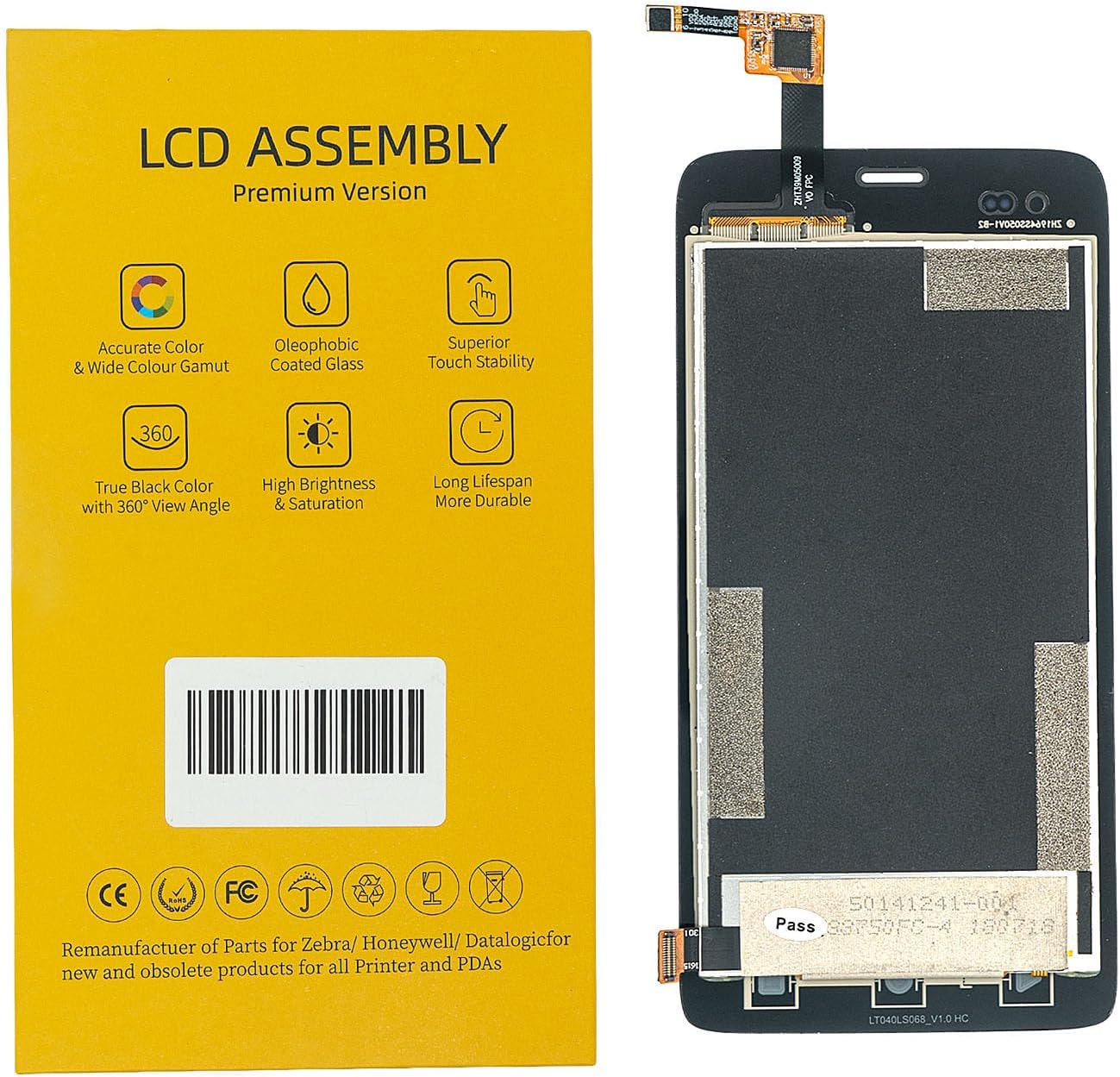 EDA51 LCD Screen & Touch Digitizer Replacement for – Close-up Detail