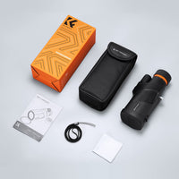 K&F Concept® IP68 10 Meters Waterproof 12X50 Monocular Telescope with Cleaning Cloth, Scope BAK-4 Prism FMC for Stargazing, Birdwatching, Hunting, Camping, Traveling, HD Monocular for Adults