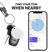 MiLi Key Finder Item Finders, Portable Bluetooth Trakcer Works with Apple Find My(iOS Only), Luggage Tracker, Key Tracker, Item Locator for Keys Pet Wallets Bags, Up to 350ft Range (Black 1 Pack)