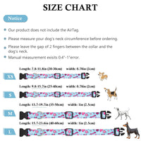 HSIGIO Airtag Dog Collar, Soft Adjustable Premium Nylon Dog Collars, Durable GPS Dog Collars with Stylish Pattern & Waterproof AirTag Holder for Small Medium Large Dogs(XS, Blue)